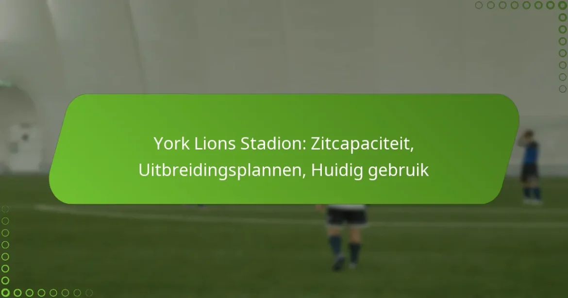 York Lions Stadion: Zitcapaciteit, Uitbreidingsplannen, Huidig gebruik