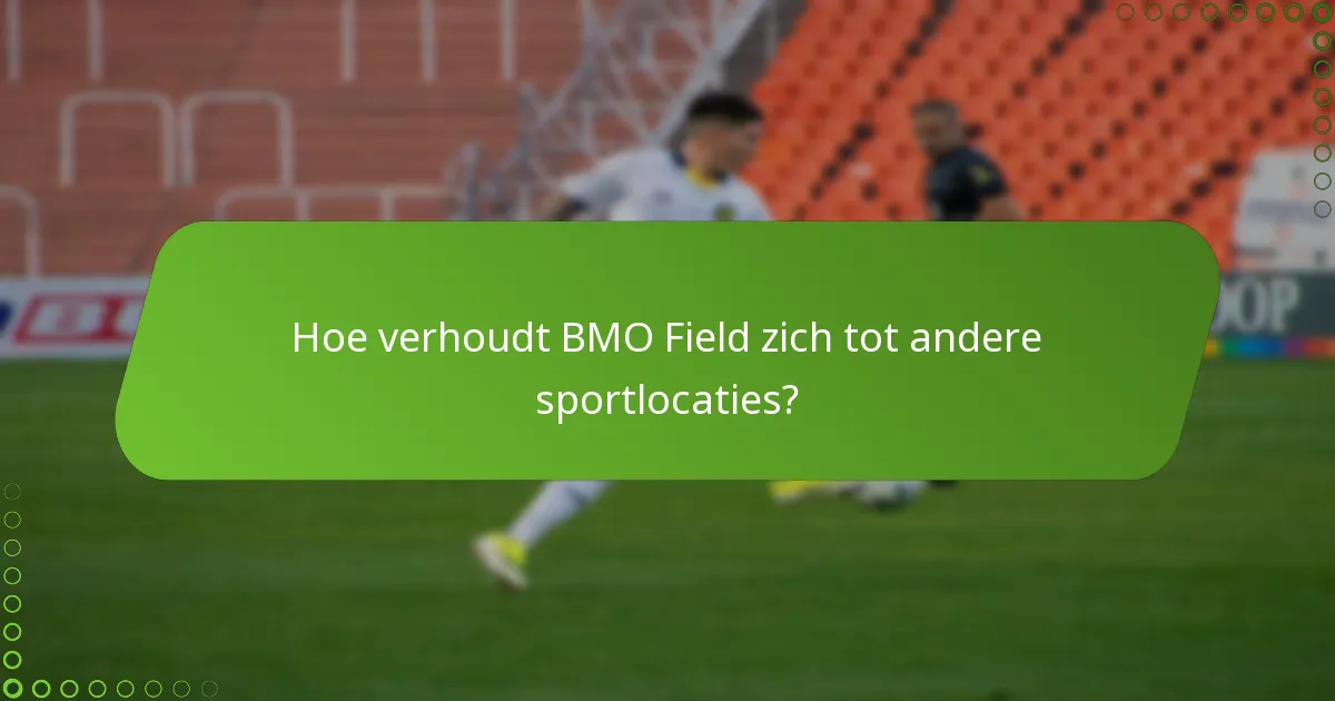 Hoe verhoudt BMO Field zich tot andere sportlocaties?