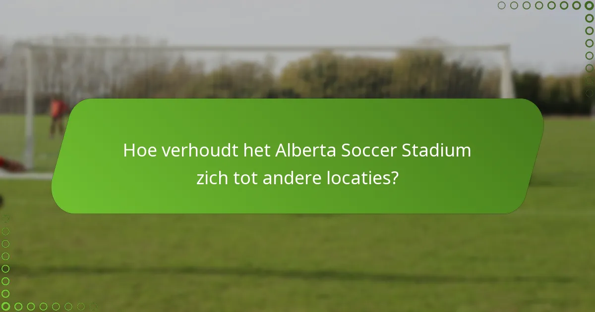 Hoe verhoudt het Alberta Soccer Stadium zich tot andere locaties?