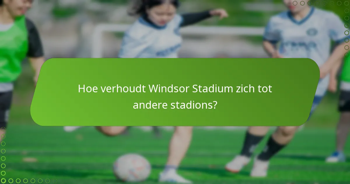 Hoe verhoudt Windsor Stadium zich tot andere stadions?
